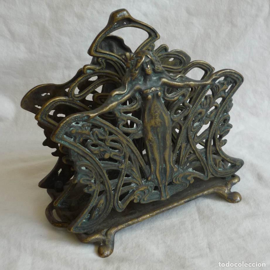 Escriban&iacute;a: Portacartas estilo modernista en bronce - Foto 1