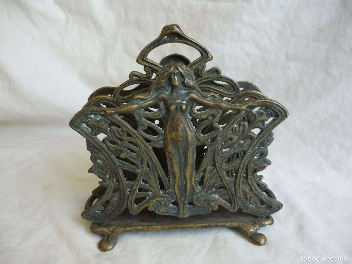 Escriban&iacute;a: Portacartas estilo modernista en bronce - Foto 2