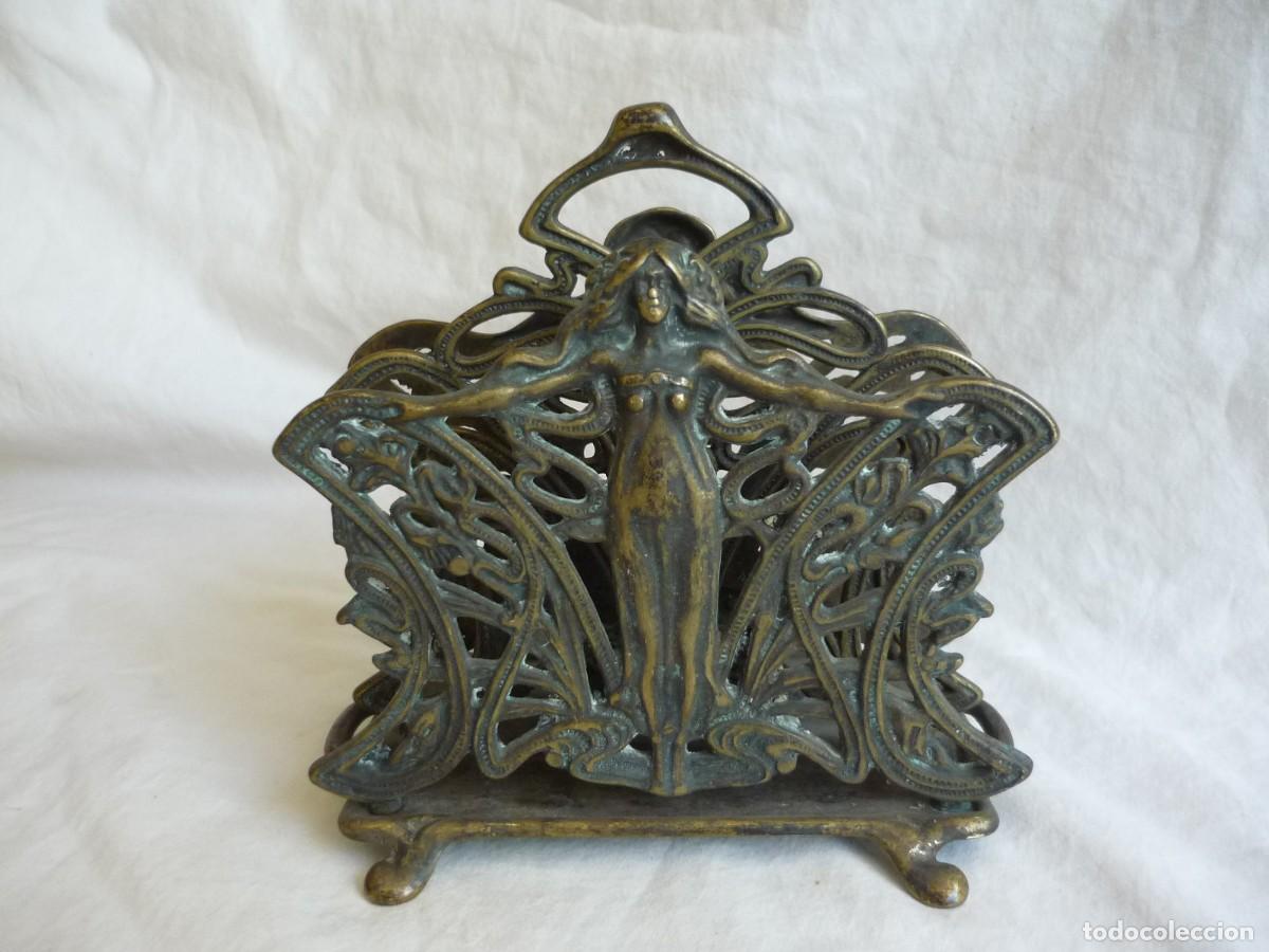 Escriban&iacute;a: Portacartas estilo modernista en bronce - Foto 4