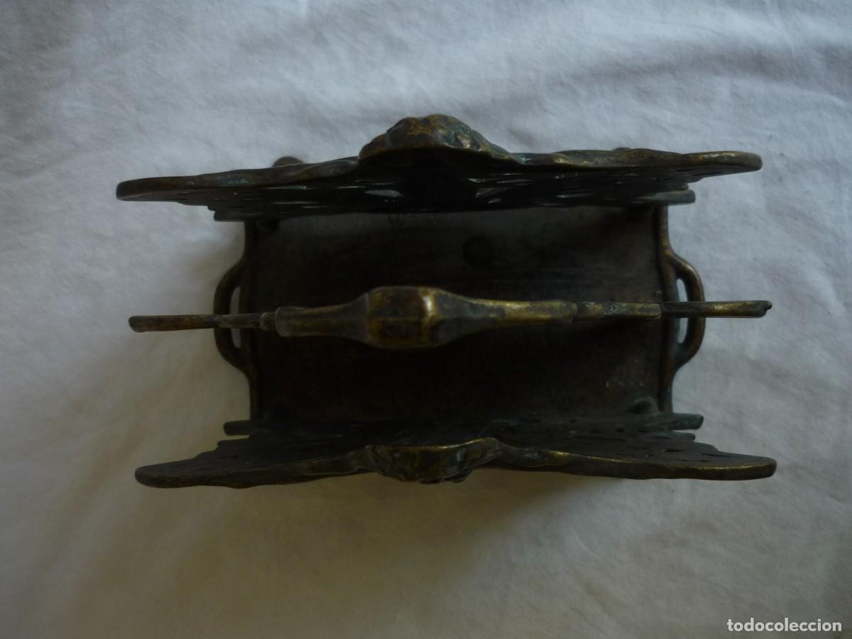 Escriban&iacute;a: Portacartas estilo modernista en bronce - Foto 6