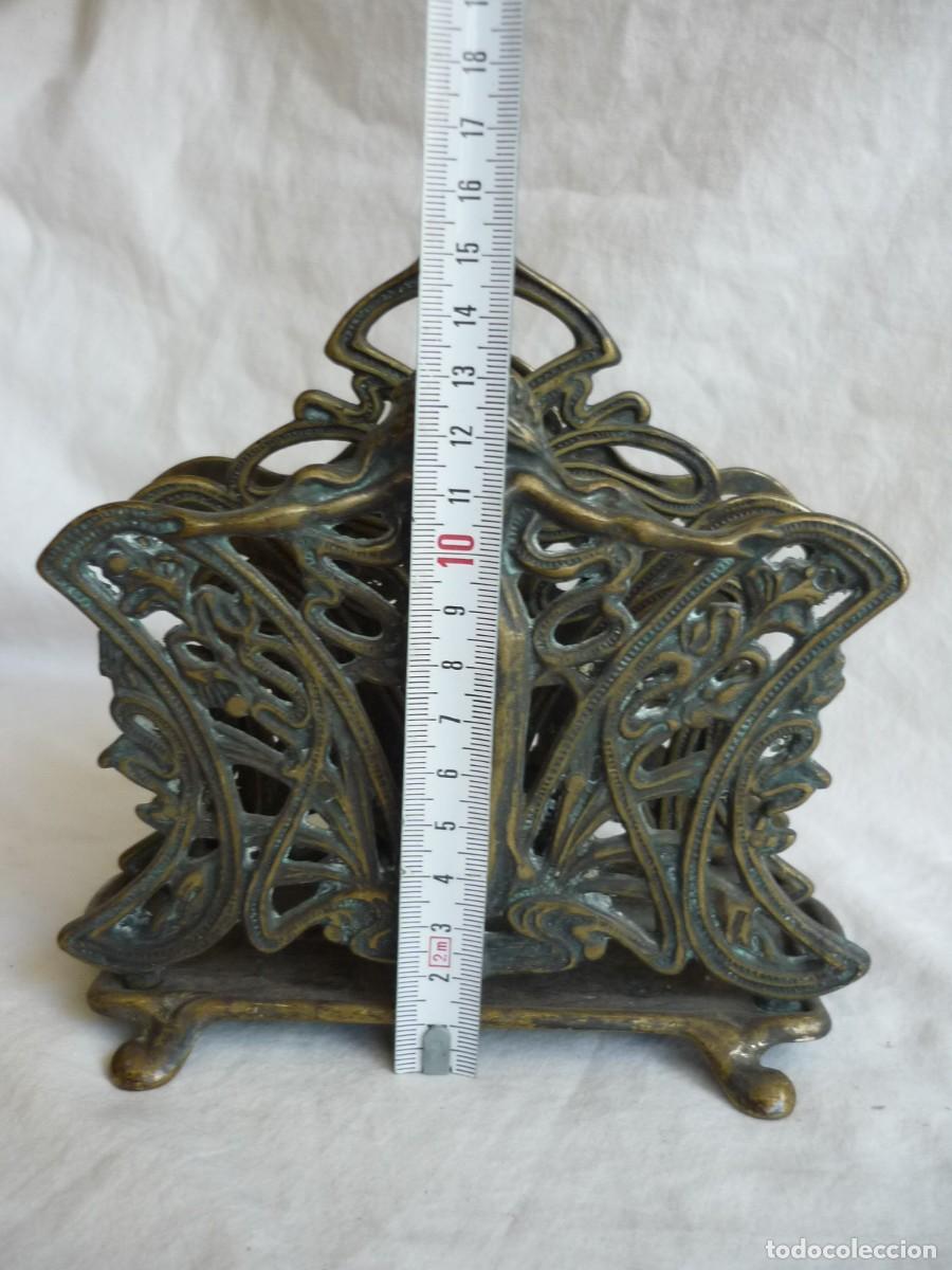 Escriban&iacute;a: Portacartas estilo modernista en bronce - Foto 8