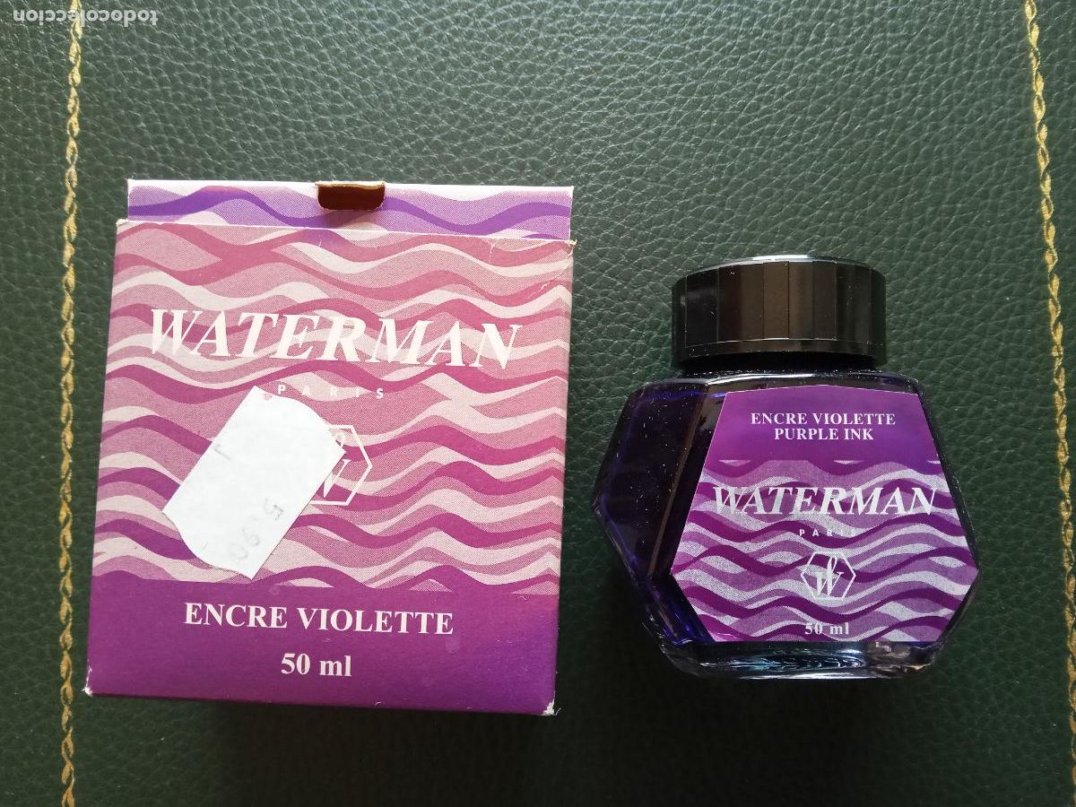 Escriban&iacute;a: Tintero Waterman antiguo tinta violeta - Foto 1