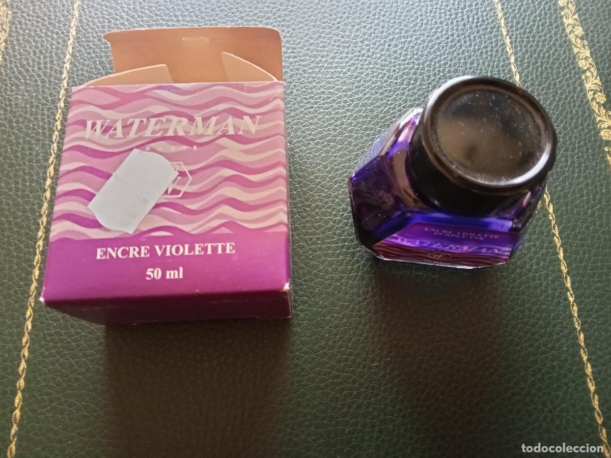 Escriban&iacute;a: Tintero Waterman antiguo tinta violeta - Foto 2