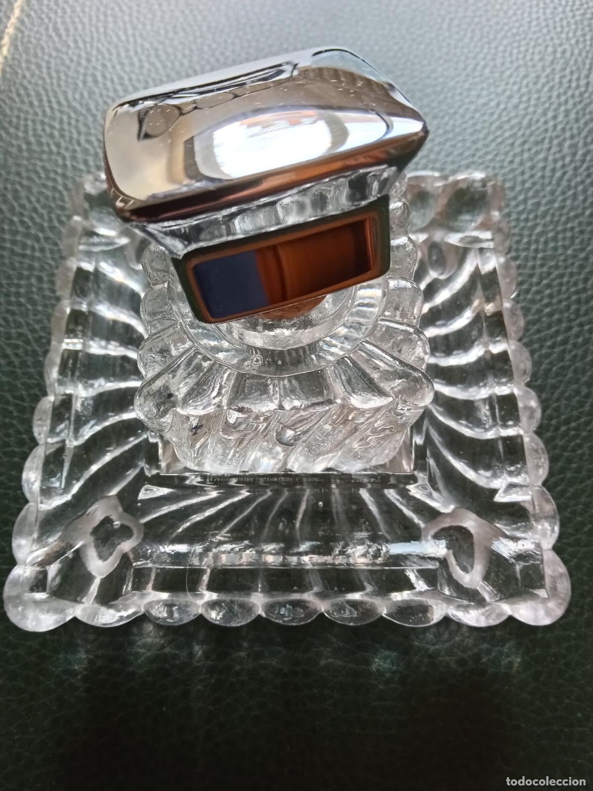 Escriban&iacute;a: Tintero de cristal de roca art dec&oacute; - Foto 2