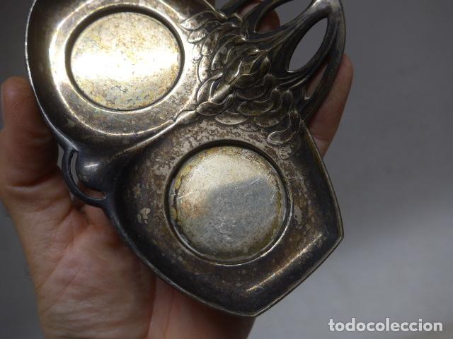 Escriban&iacute;a: Antiguo tintero modernista con marcaje en base, Plata ? - Foto 5
