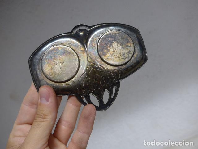 Escriban&iacute;a: Antiguo tintero modernista con marcaje en base, Plata ? - Foto 6