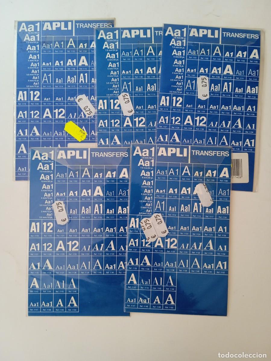 Escriban&iacute;a: LOTE DE 5 L&Aacute;MINAS APLI TRANSFERS PRECINTADAS - Foto 2