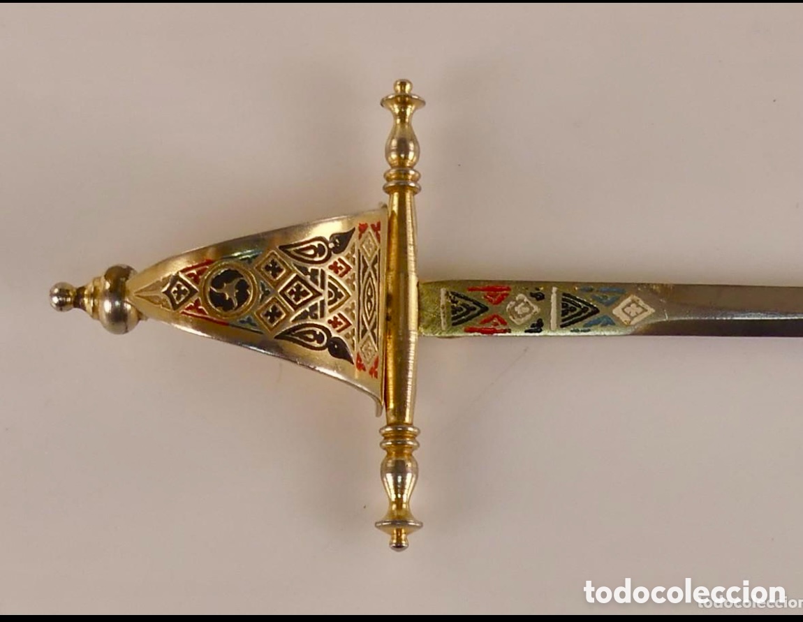 Escriban&iacute;a: ABRECARTAS ESPADA DE TOLEDO ANTIGUO - Foto 3