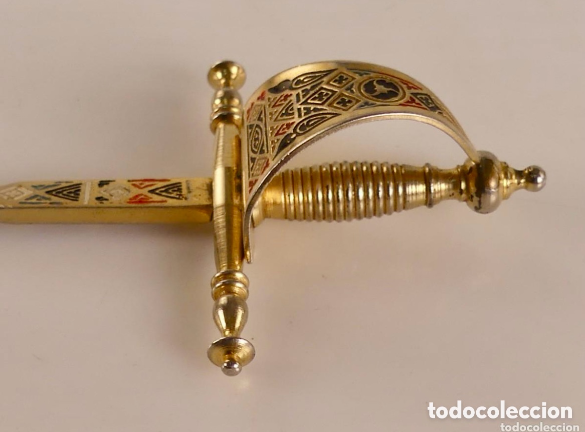 Escriban&iacute;a: ABRECARTAS ESPADA DE TOLEDO ANTIGUO - Foto 5