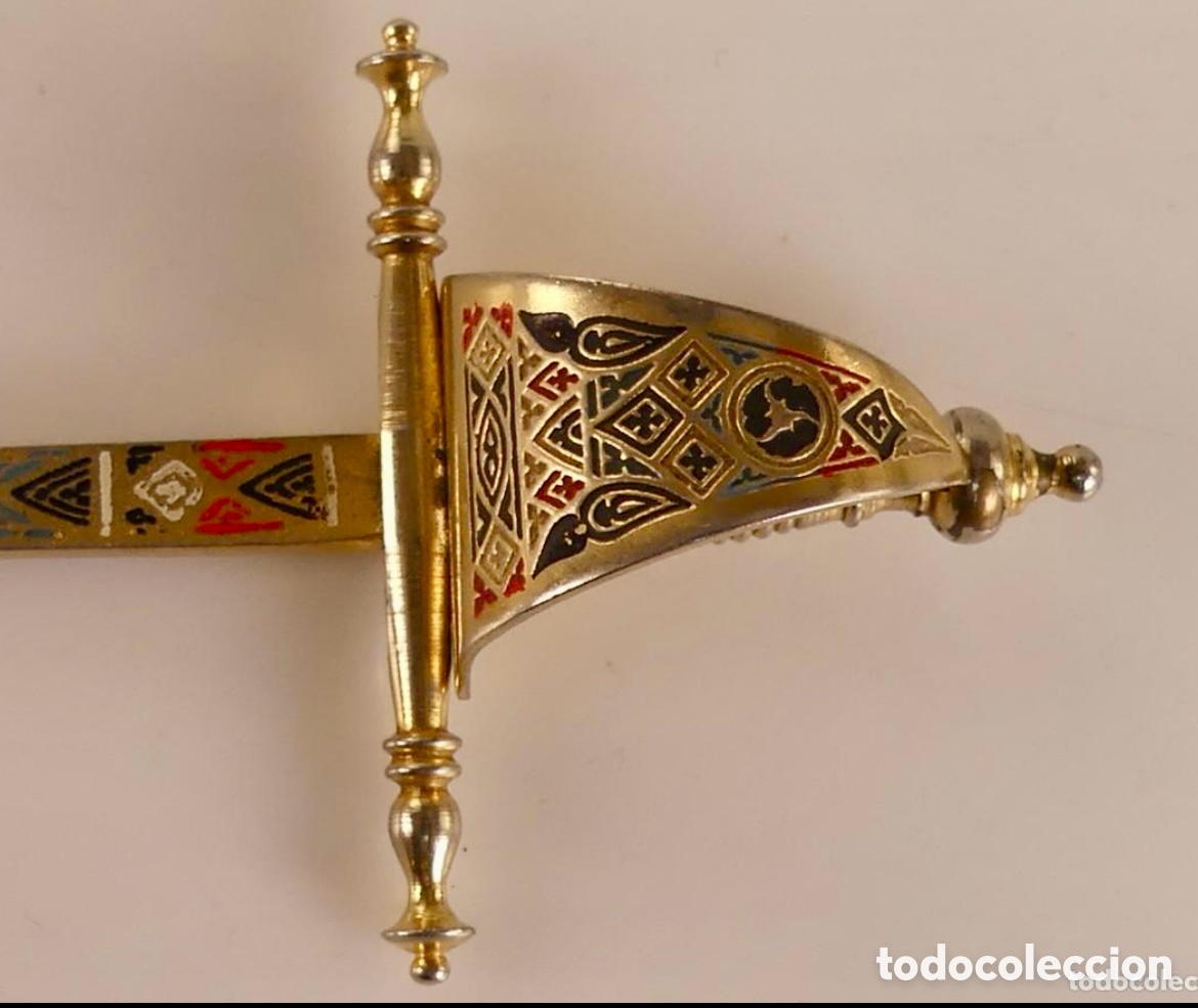 Escriban&iacute;a: ABRECARTAS ESPADA DE TOLEDO ANTIGUO - Foto 6