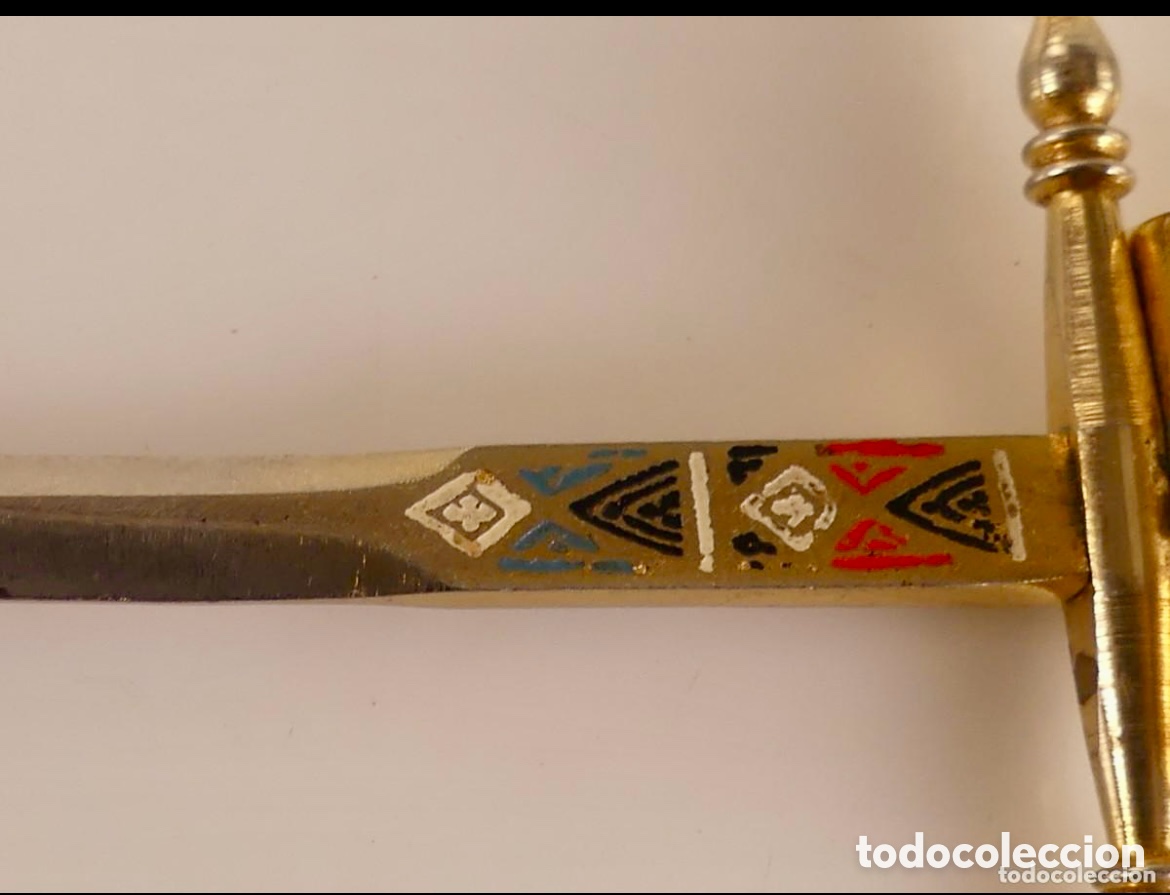 Escriban&iacute;a: ABRECARTAS ESPADA DE TOLEDO ANTIGUO - Foto 7