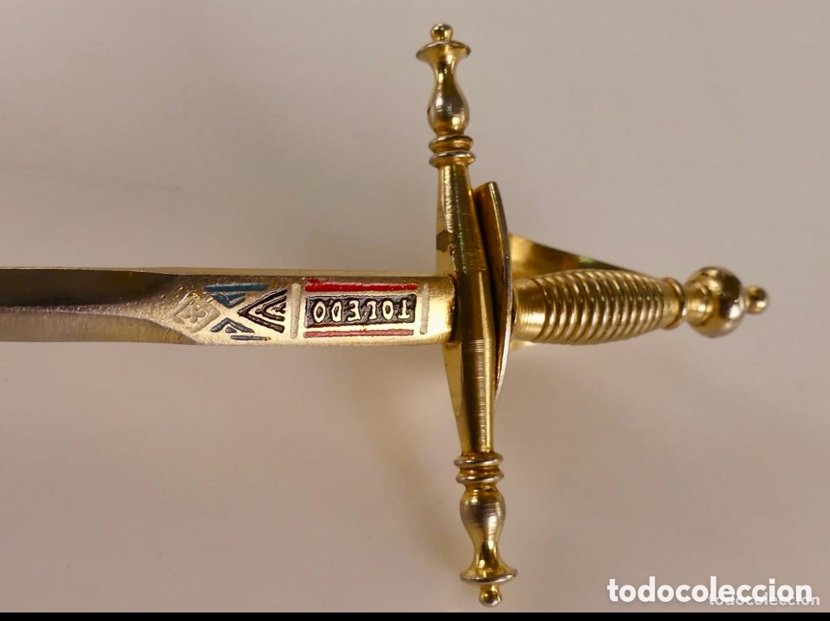 Escriban&iacute;a: ABRECARTAS ESPADA DE TOLEDO ANTIGUO - Foto 2