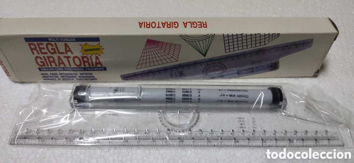 Escriban&iacute;a: Regla giratoria multifunci&oacute;n, 30 cm.de largo - Foto 1