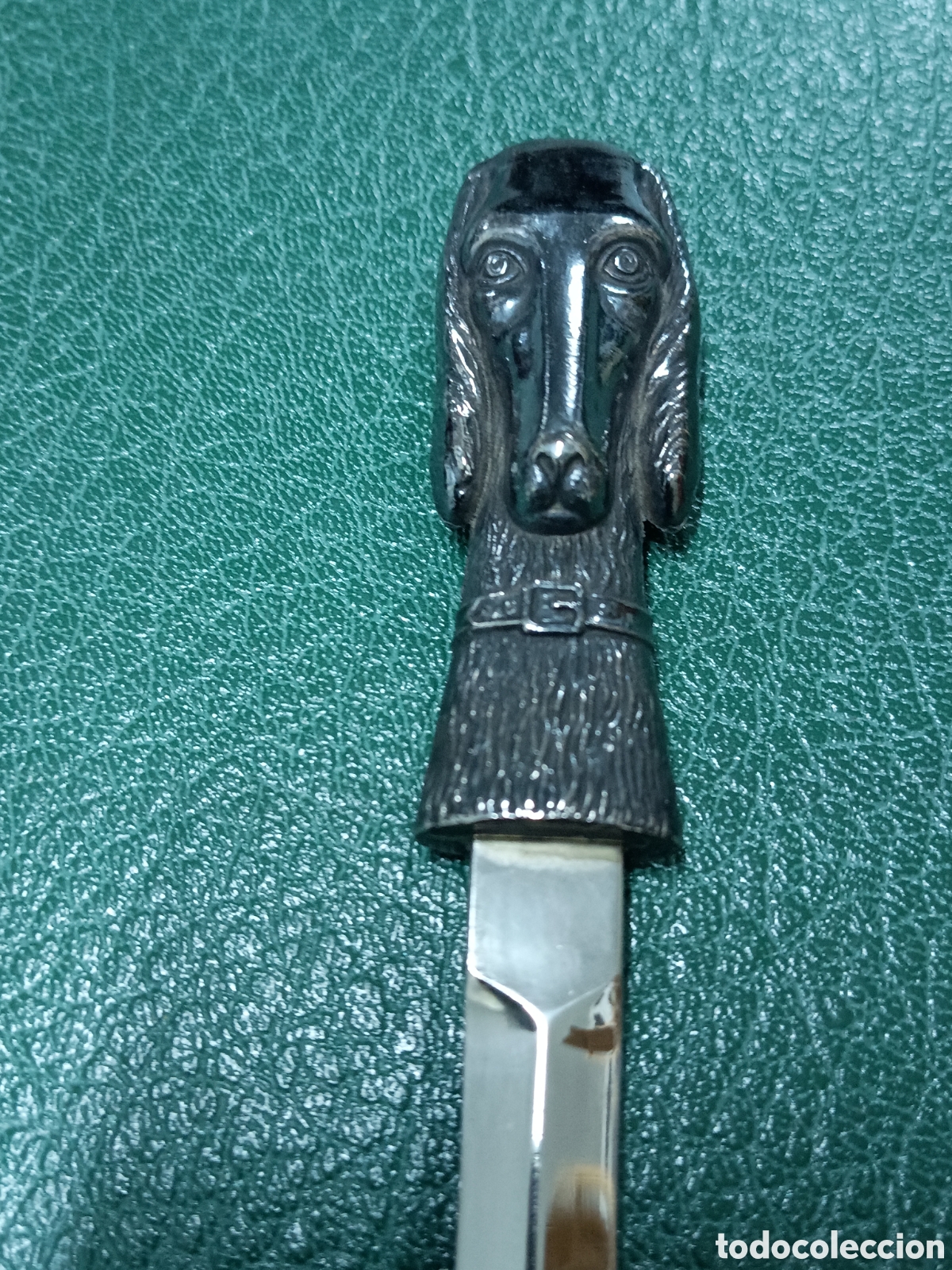 Escriban&iacute;a: ABRECARTAS CON CABEZA DE PERRO EN RELIEVE - Foto 2