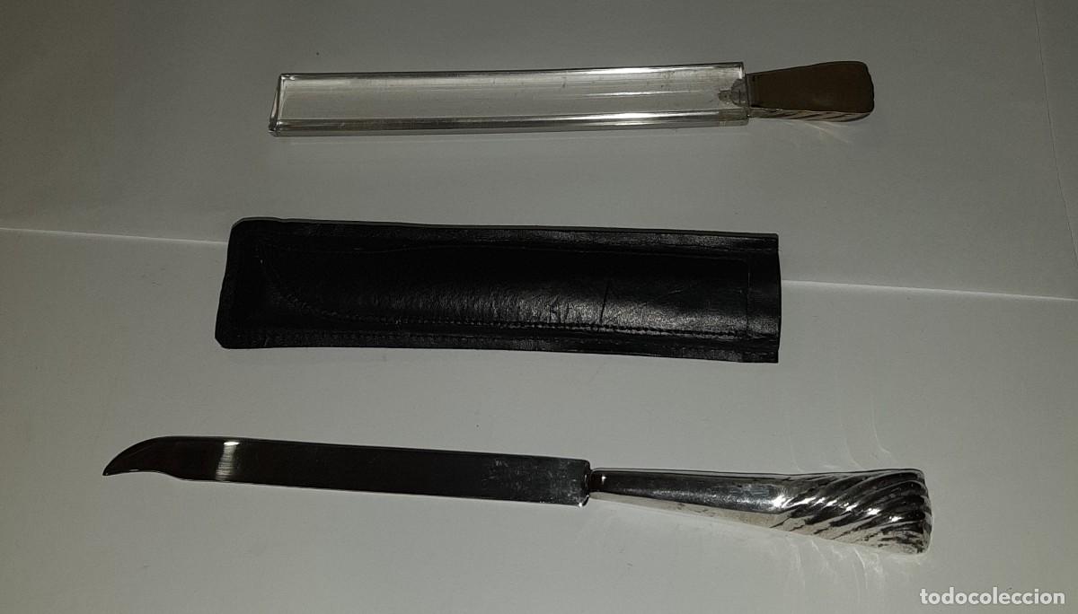 Escriban&iacute;a: LUPA BARRA CON AUMENTO Y ABRECARTAS, MANGO PLATEADO. FUNDA - Foto 1