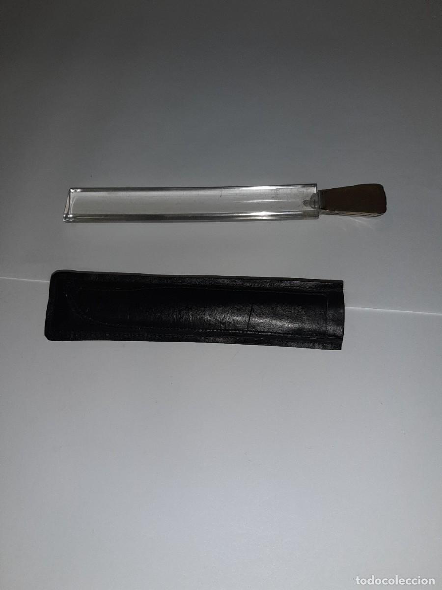 Escriban&iacute;a: LUPA BARRA CON AUMENTO Y ABRECARTAS, MANGO PLATEADO. FUNDA - Foto 6