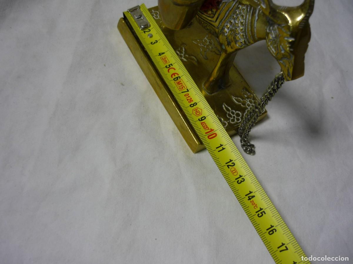 Escriban&iacute;a: Tintero de escritorio en forma de burro con alforjas, en bronce - Foto 10