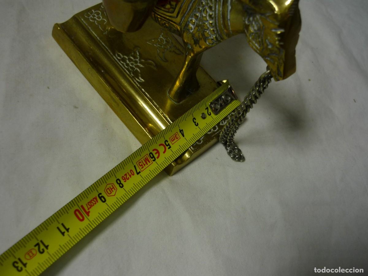Escriban&iacute;a: Tintero de escritorio en forma de burro con alforjas, en bronce - Foto 11