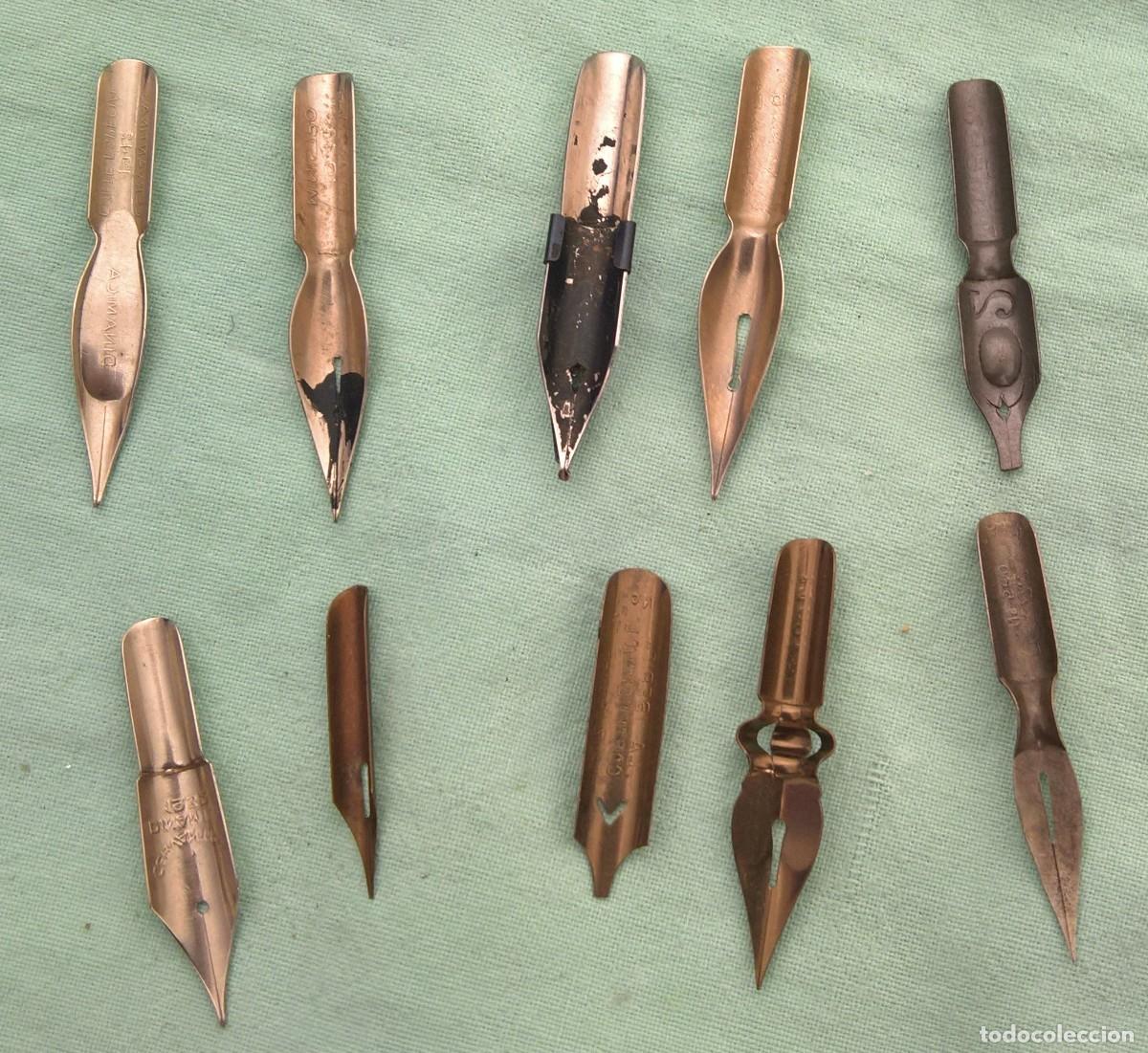 Escriban&iacute;a: antiguas plumillas ..10 distintas. - Foto 2