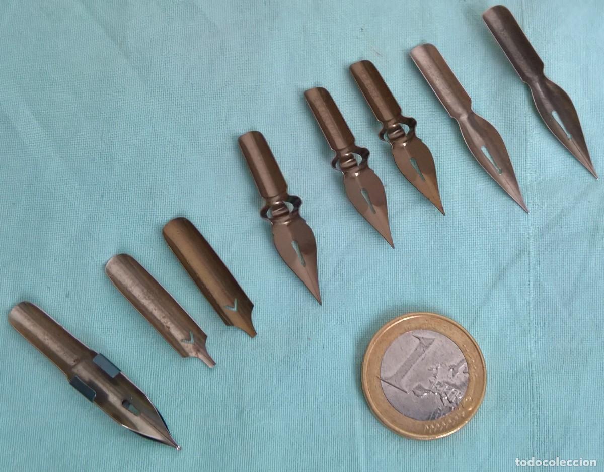 Escriban&iacute;a: puntas pluma antiguas, lote de 8 - Foto 2