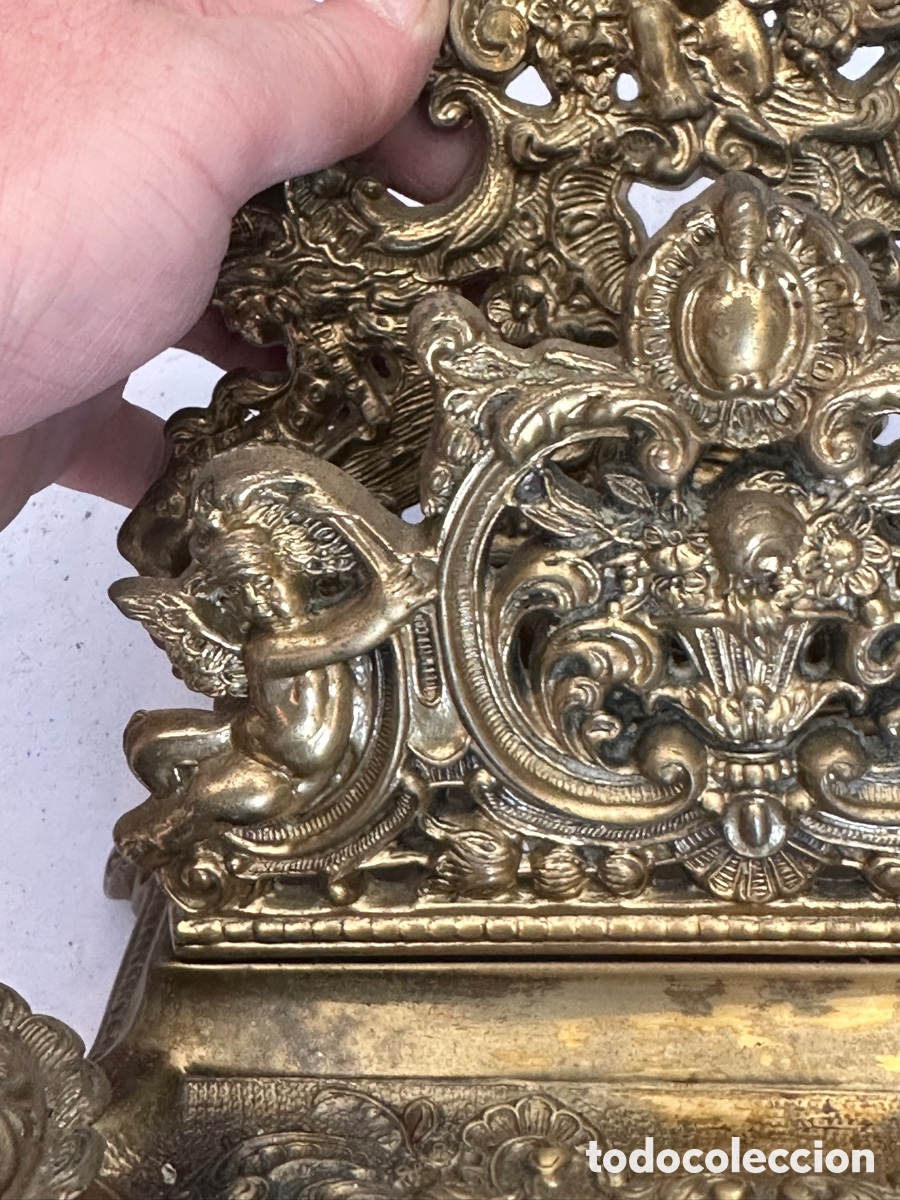Escriban&iacute;a: Precioso tintero antiguo en bronce - Foto 3
