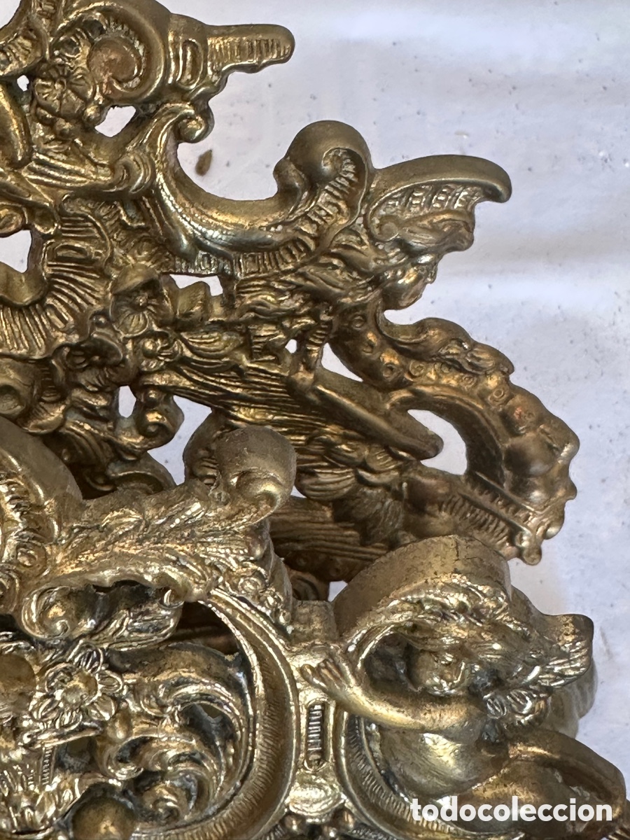 Escriban&iacute;a: Precioso tintero antiguo en bronce - Foto 7
