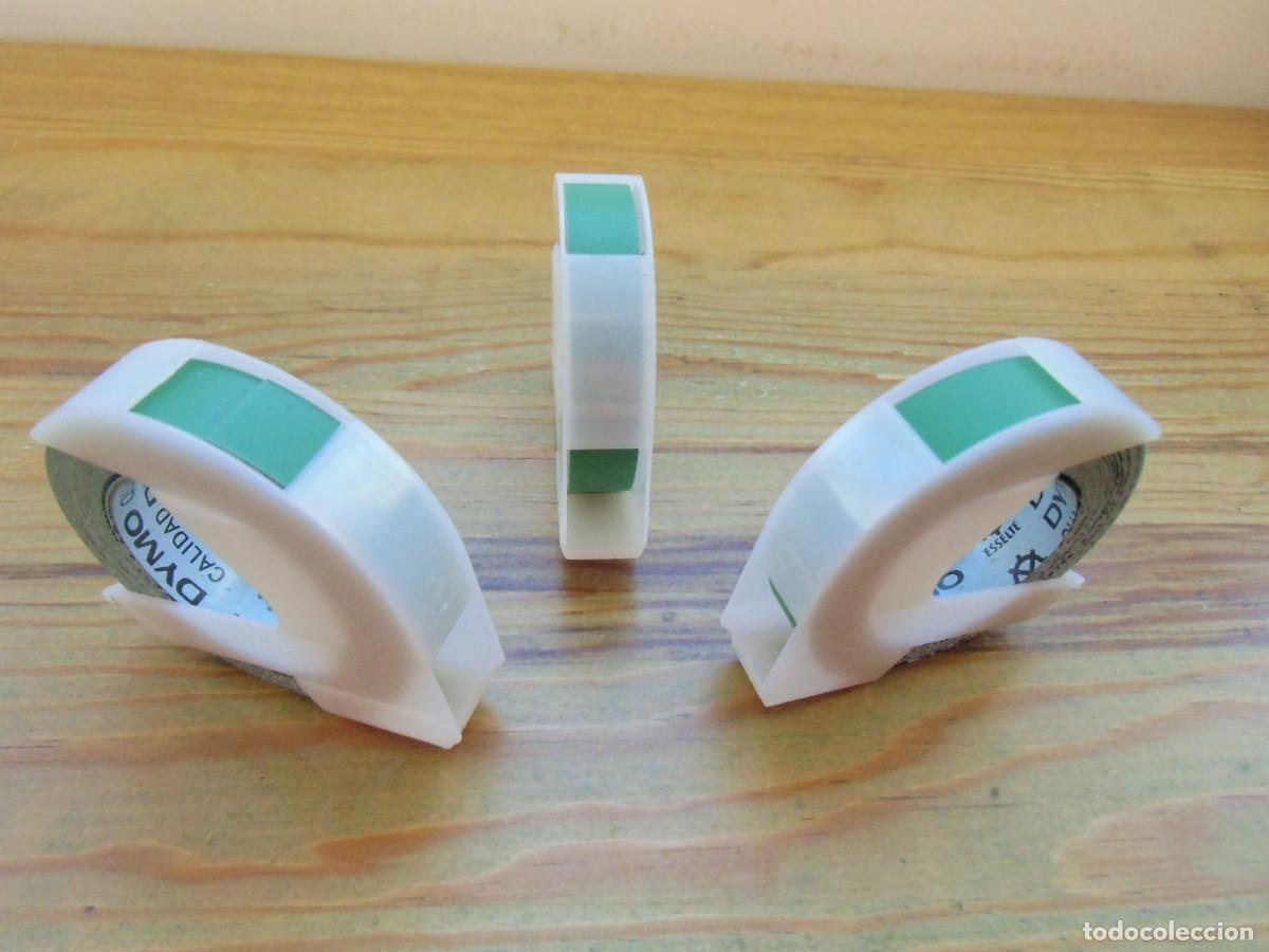Escriban&iacute;a: TRES ROLLOS DE CINTA DYMO DE COLOR VERDE CLARO, DE 9 MMS. - Foto 1