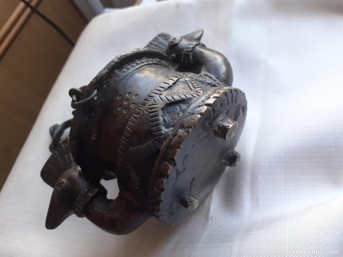 Escriban&iacute;a: Tintero de broce antiguo - Foto 3