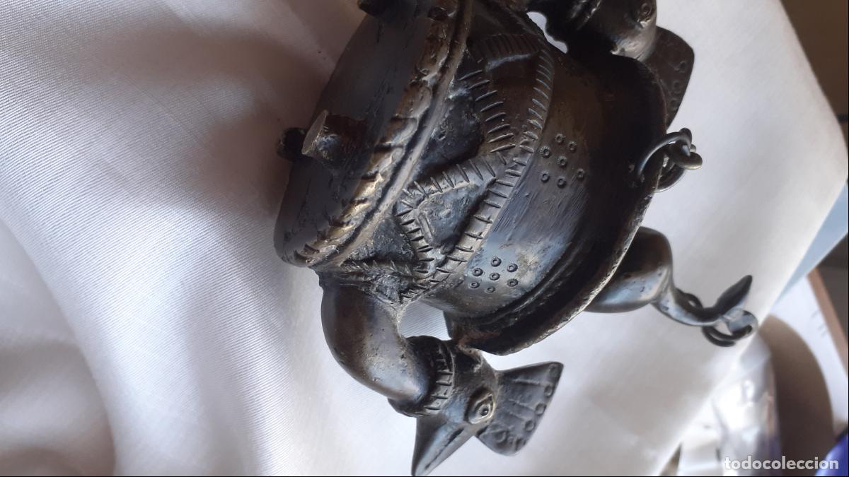 Escriban&iacute;a: Tintero de broce antiguo - Foto 4