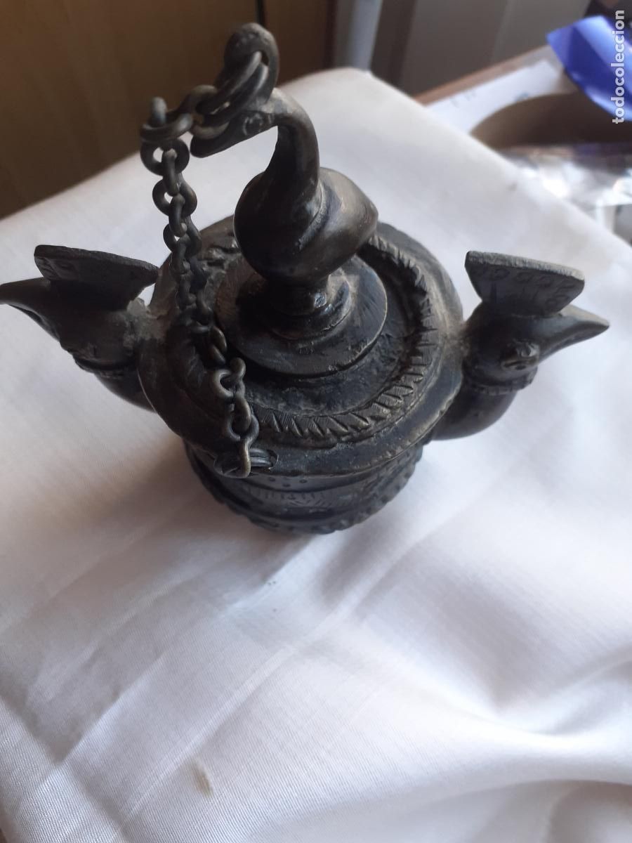 Escriban&iacute;a: Tintero de broce antiguo - Foto 1