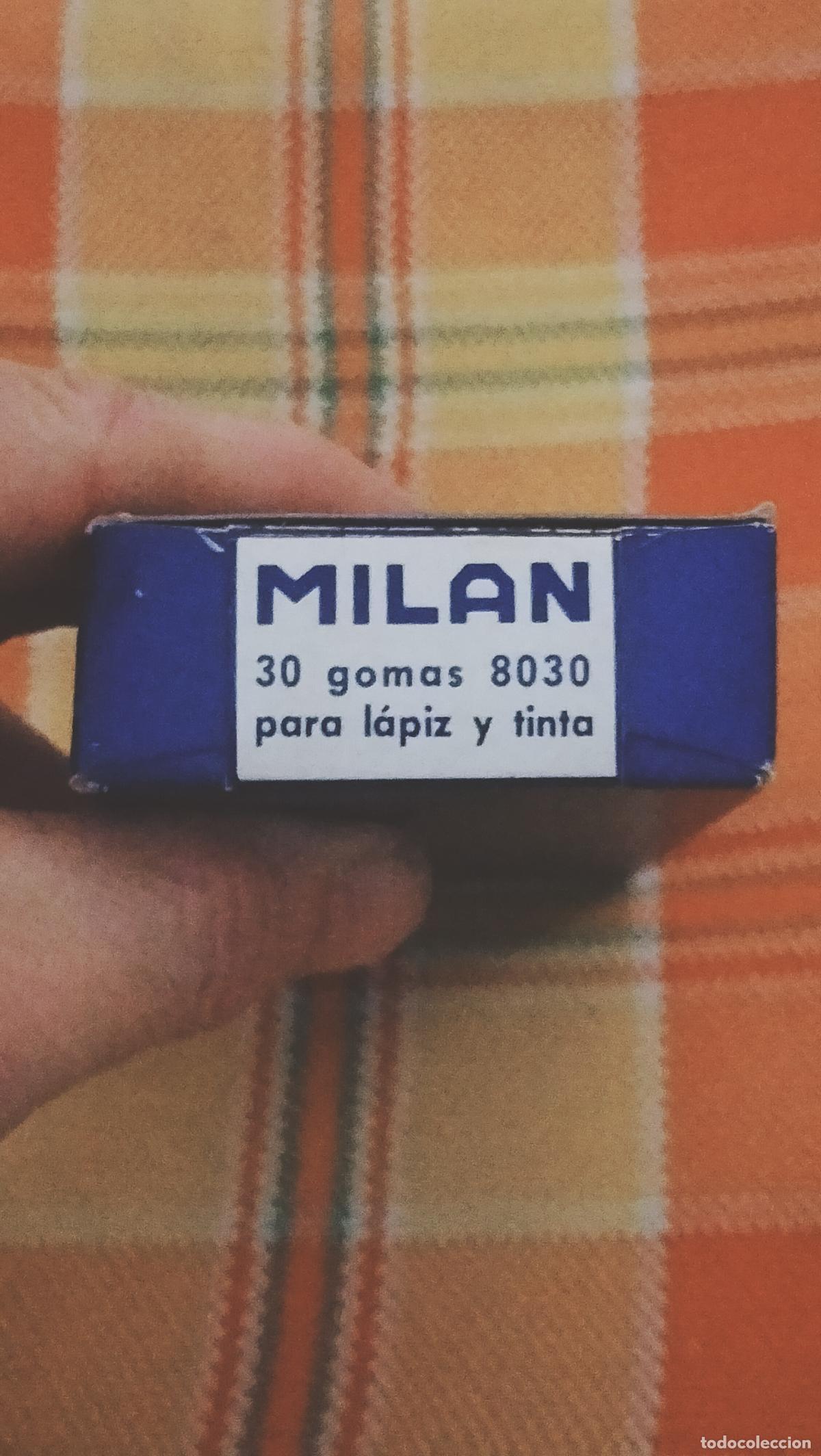 Escriban&iacute;a: ANTIGUA CAJA DE GOMAS MILAN - Foto 3