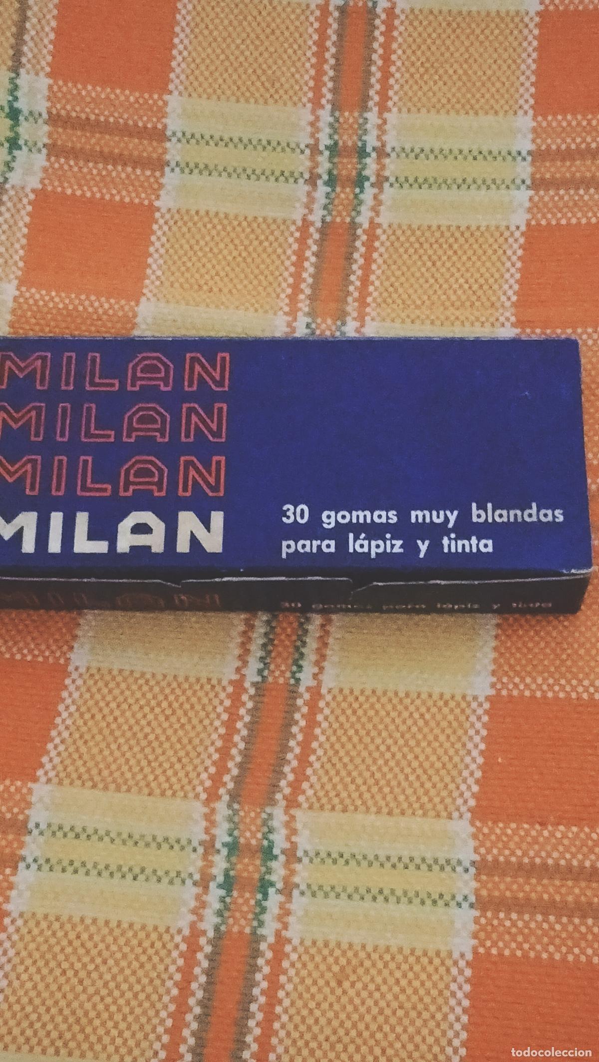 Escriban&iacute;a: ANTIGUA CAJA DE GOMAS MILAN - Foto 1