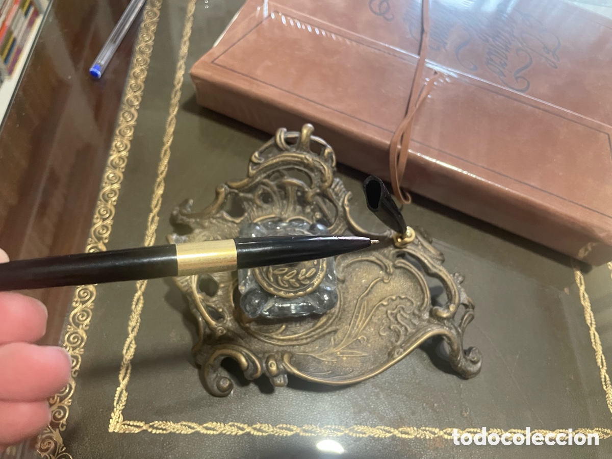 Escriban&iacute;a: Escribania antigua de bronce escritorio - Foto 4