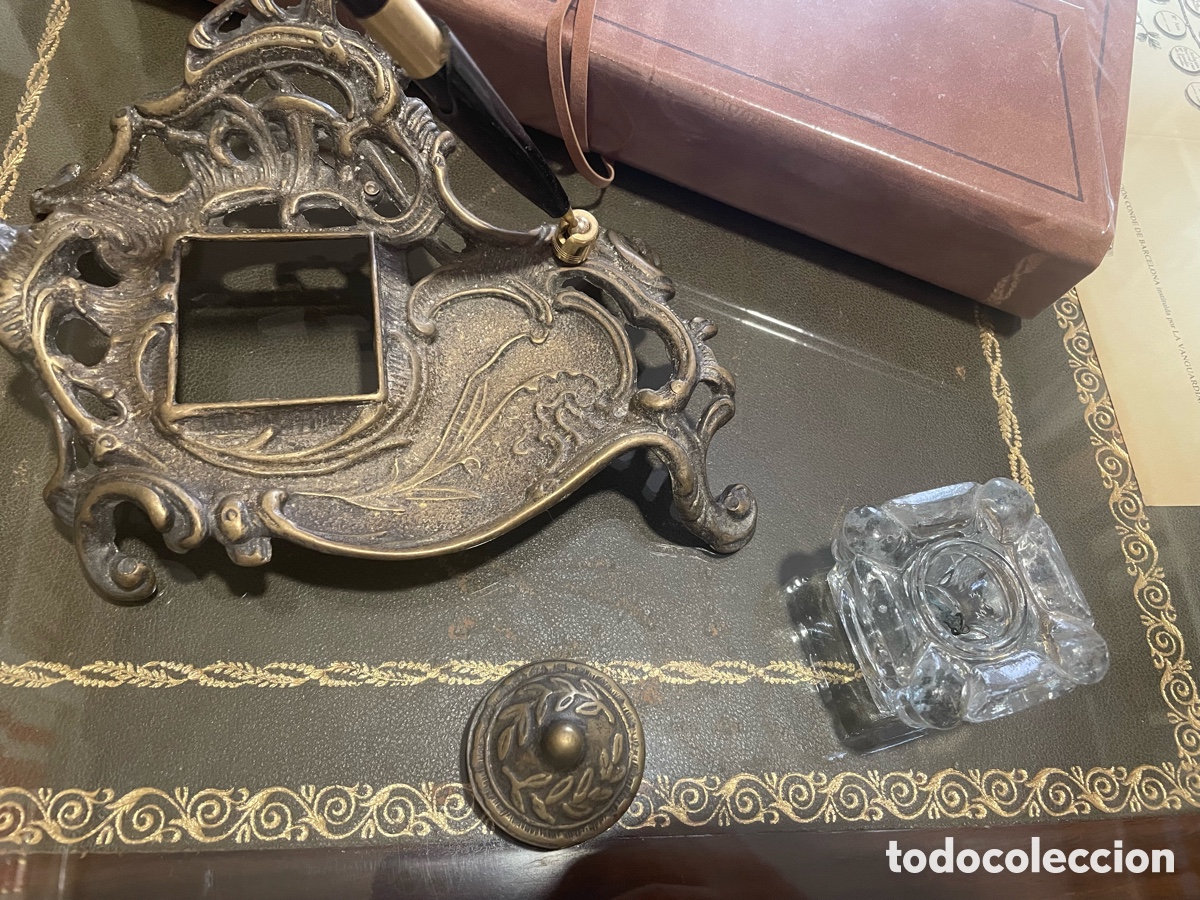 Escriban&iacute;a: Escribania antigua de bronce escritorio - Foto 5