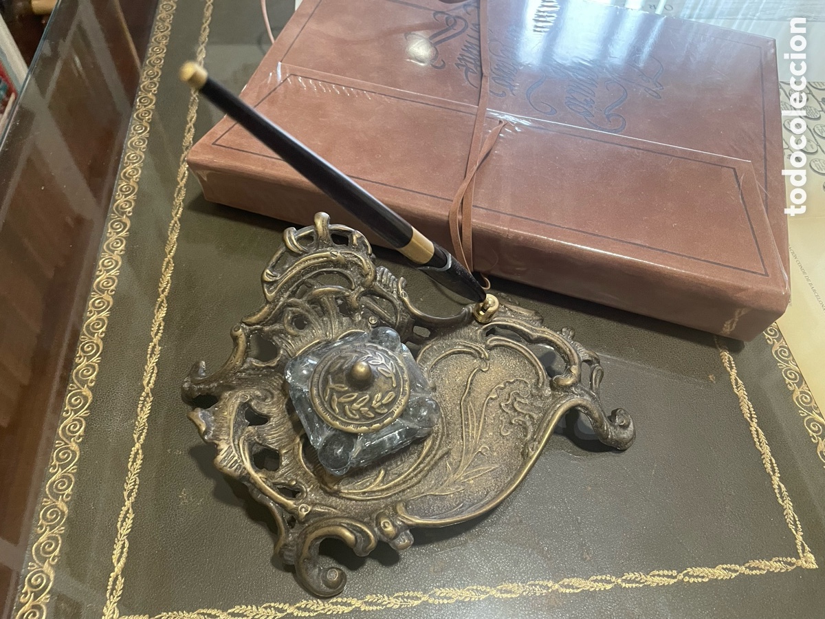 Escriban&iacute;a: Escribania antigua de bronce escritorio - Foto 6