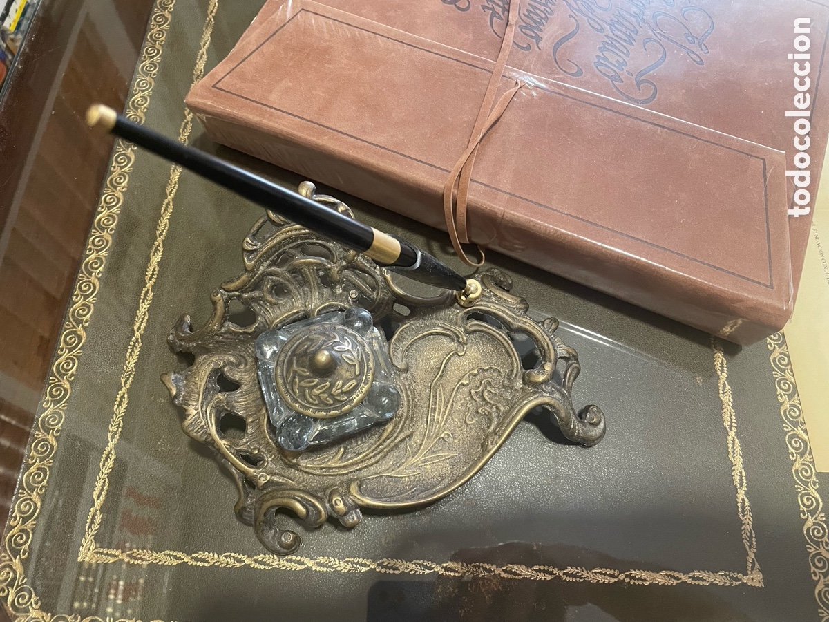 Escriban&iacute;a: Escribania antigua de bronce escritorio - Foto 7