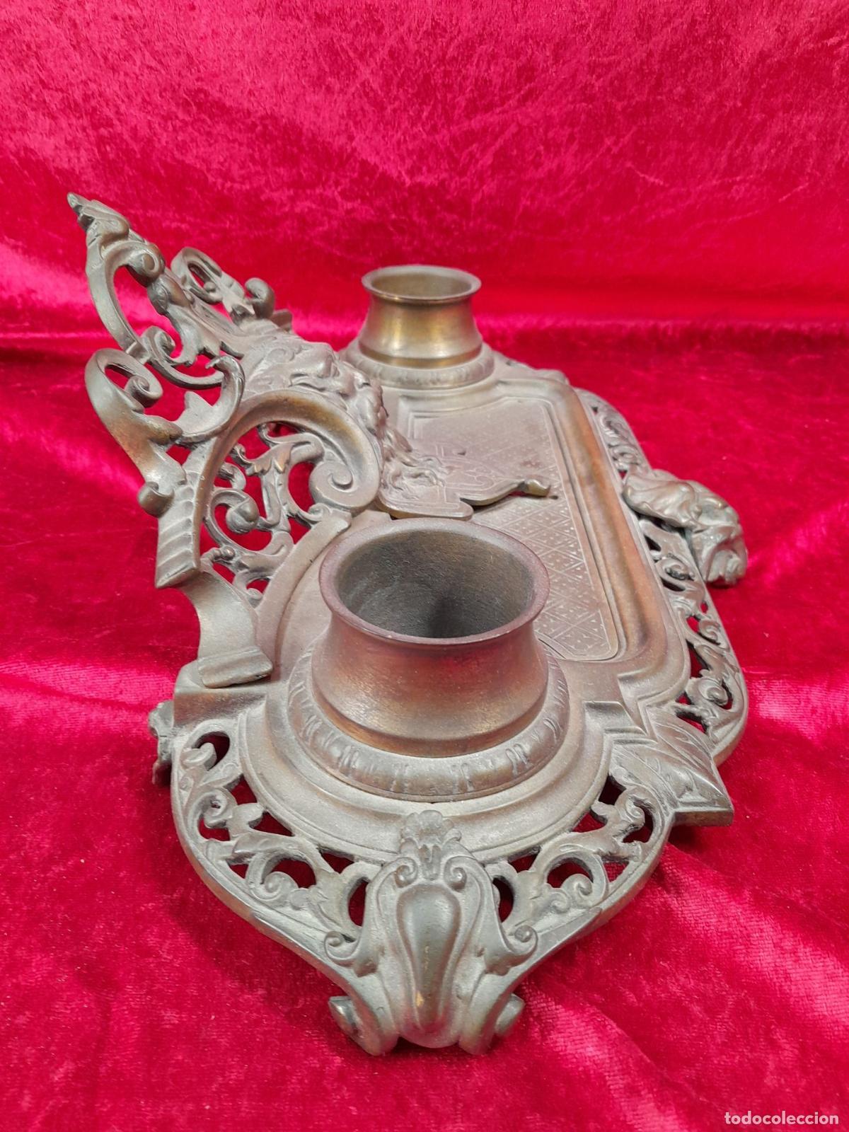 Escriban&iacute;a: ESCRIBANIA DE BRONCE. CIRCA 1920 - Foto 5