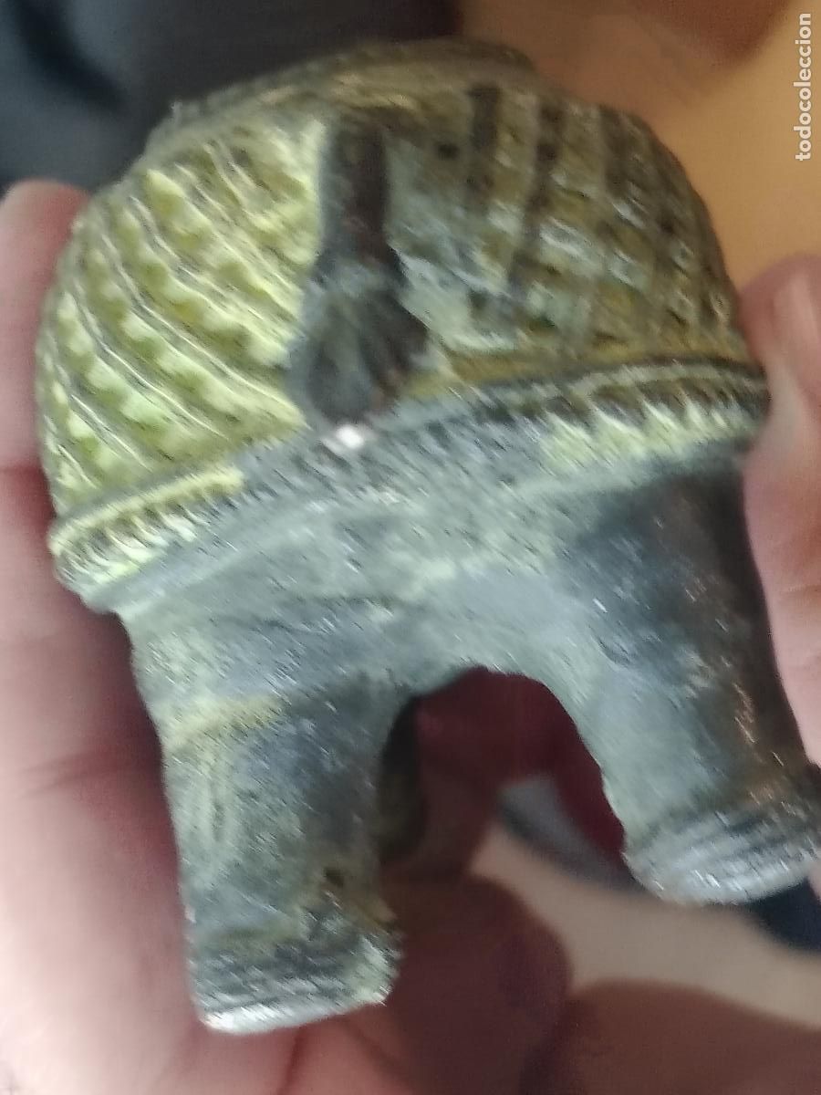 Escriban&iacute;a: Original Tintero (o portavelas) con forma de elefante en bronce - Foto 5
