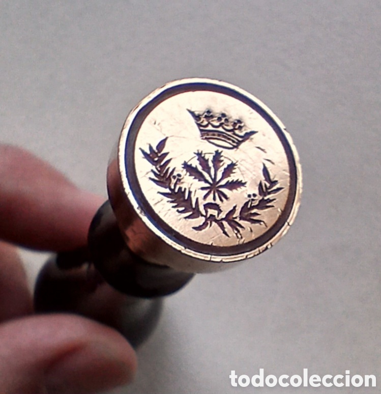 Escriban&iacute;a: Sello de lacre madera y bronce - Foto 2