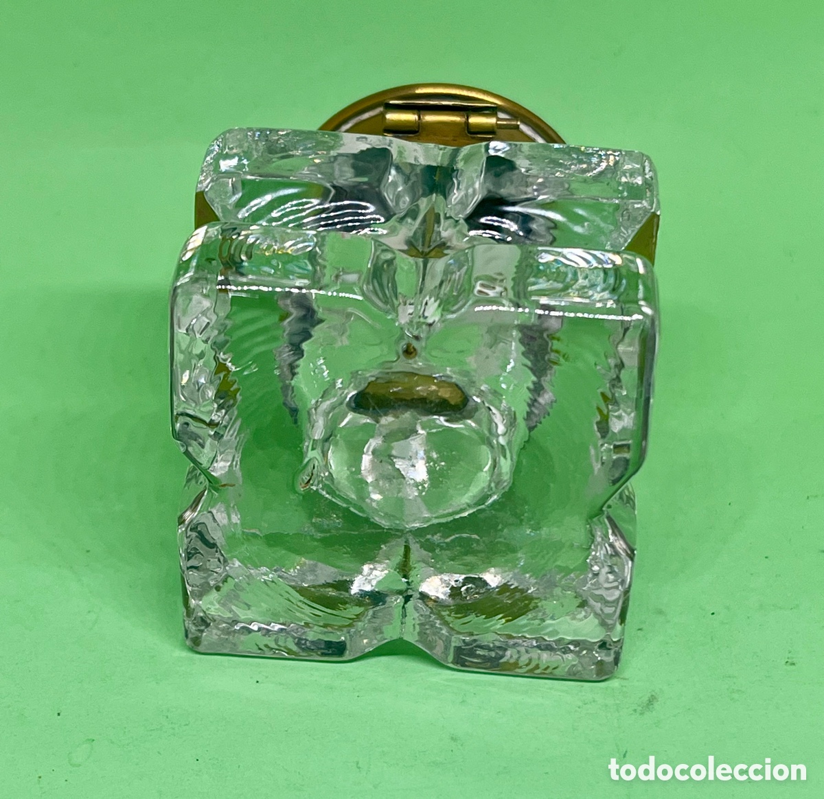 Escriban&iacute;a: TINTERO DE CRISTAL Y BRONCE - Foto 3