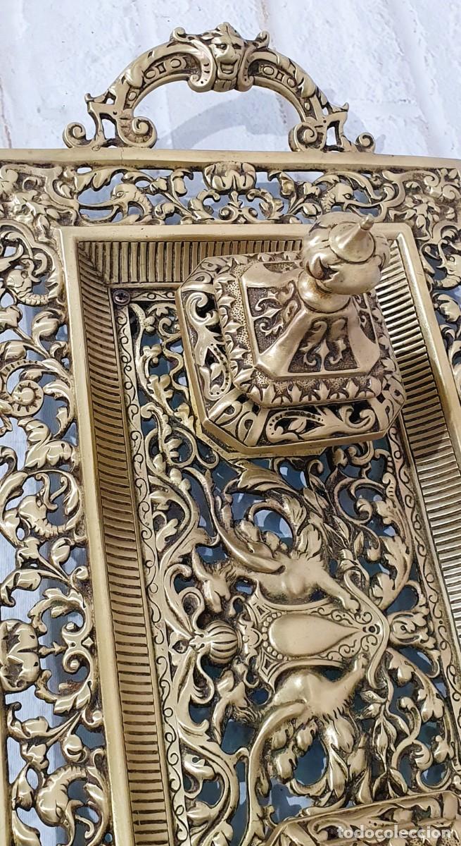 Escriban&iacute;a: Gran tintero estilo renacentista de bronce - Foto 5