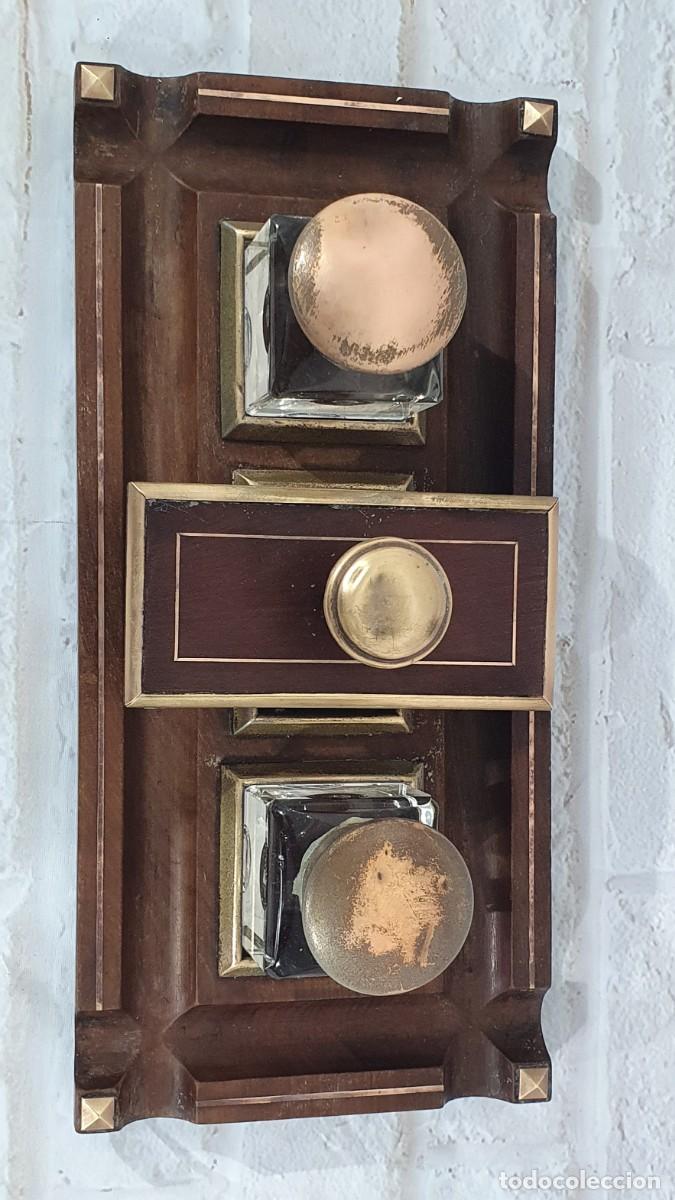 Escriban&iacute;a: Escriban&iacute;a antigua en madera y lat&oacute;n - Foto 3