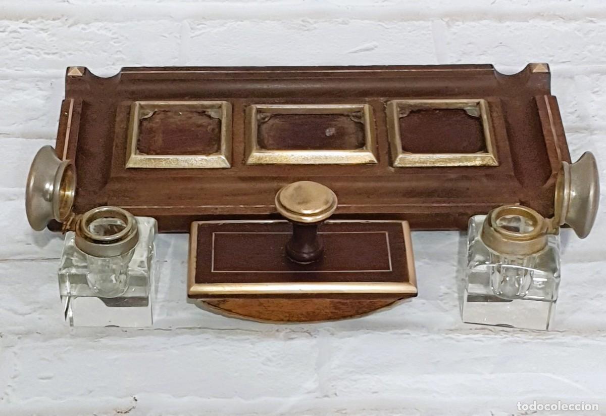 Escriban&iacute;a: Escriban&iacute;a antigua en madera y lat&oacute;n - Foto 4
