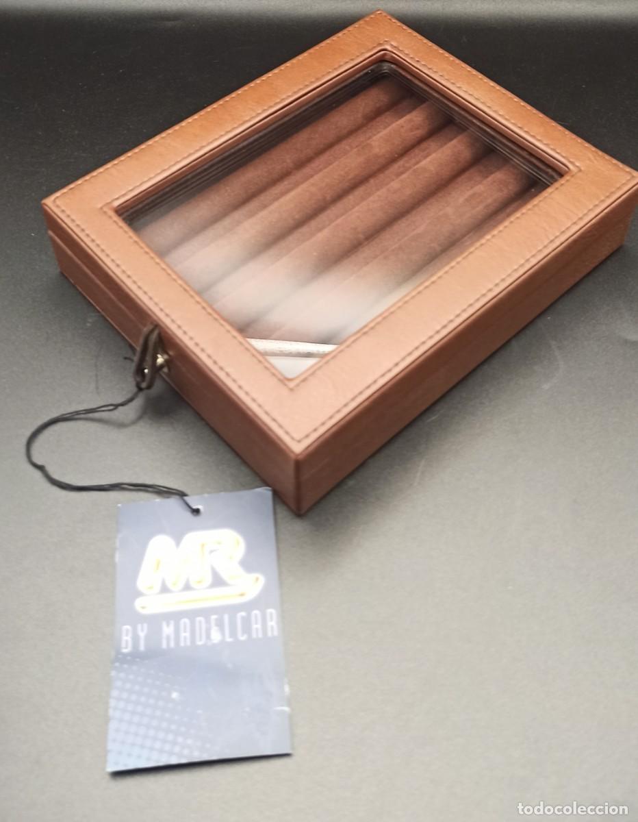 Escriban&iacute;a: Caja guarda plumas piel. Madelcar - Foto 3