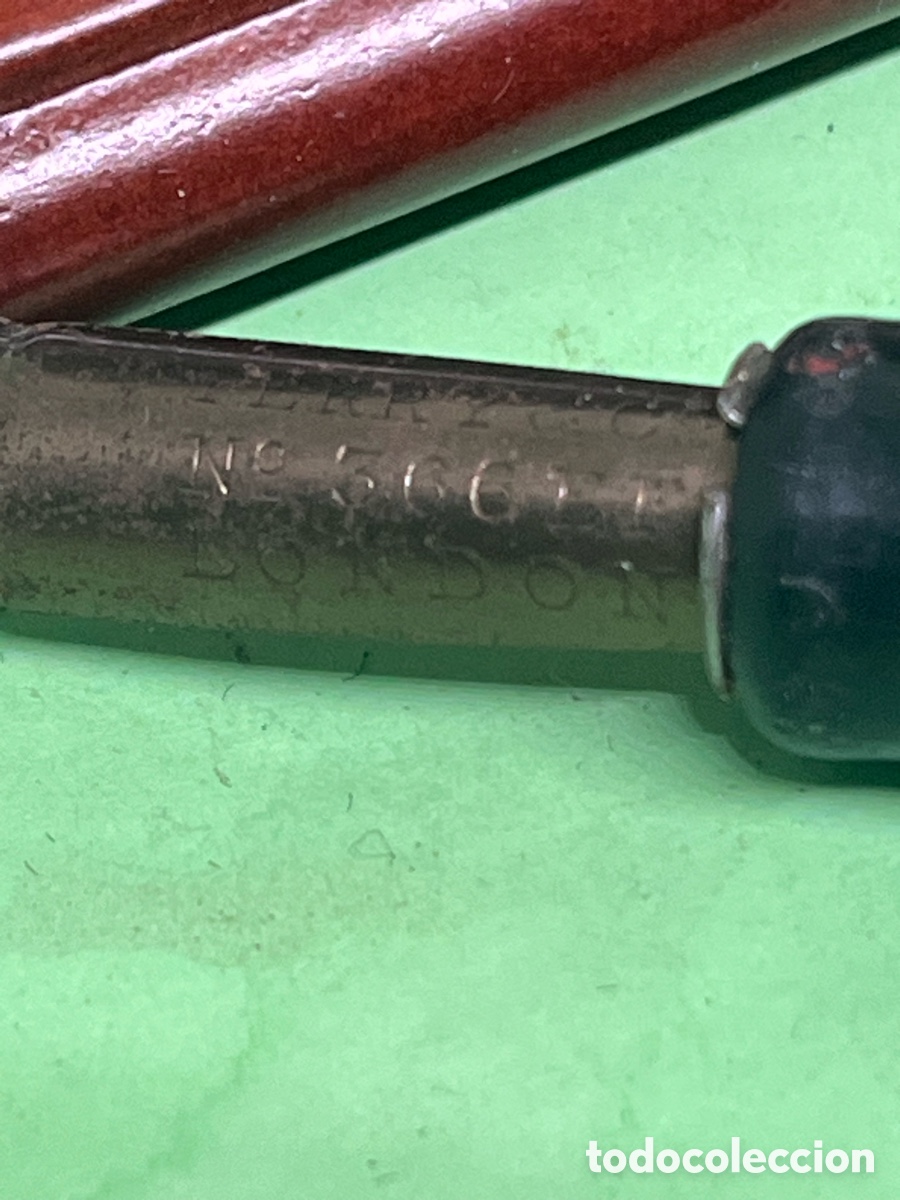 Escriban&iacute;a: ANTIGUO PLUMIN DE MADERA Y PUNTA PERRY&Co N366 LONDON - Foto 7