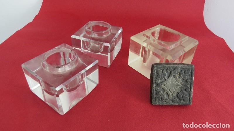 Escriban&iacute;a: Tintero de bloque de cristal - Foto 2
