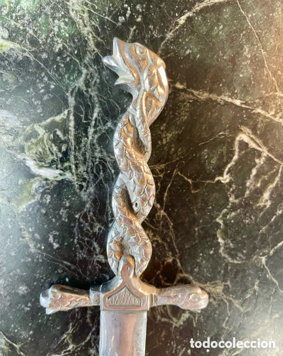 Escriban&iacute;a: Abrecartas con serpiente de Esculapio - Foto 3