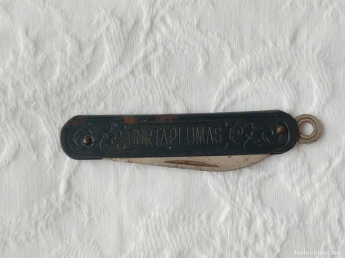Escriban&iacute;a: antiguo cortaplumas con mango met&aacute;lico - Foto 1