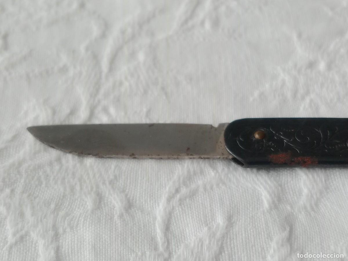 Escriban&iacute;a: antiguo cortaplumas con mango met&aacute;lico - Foto 7