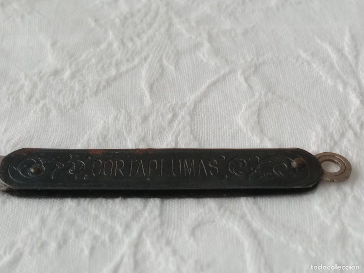 Escriban&iacute;a: antiguo cortaplumas con mango met&aacute;lico - Foto 9